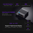 Ready-To-Go Intel i5-12450H Mini PC 4.40 GHz, 16GB DDR4, 512GB NvMe SSD, Dual HDMI, WiFi 6, USB C,4x USB 3.0, GbE LAN, Bluetooth 5.2, Windows 11 Pro
