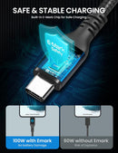 Zyron 100W PD Fast Charging USB-C to USB-C Cable 2m