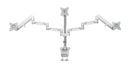 Brateck 17in-27in Triple Monitors Pole-Mounted Epic Gas Spring Aluminum Monitor Arm with USB Gloss Grey