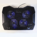 Cool Cold F4 Adjustable Height, 4 Quiet Fan, Slim Lap Top Cooler PAD