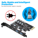 PCI Express Card 2*USB3.0&2*USBC 5Gbps USB3.2 Gen1 USB3.0 PCIE Expansion Card