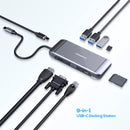 mbeat Elite X9 9-in-1 Multifunction USB-C Docking Station HDMI, VGA, USB-C PD, USB 3.0 x 3