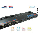 mbeat® 7-Port USB 3.0 & USB 2.0 Powered Hub Manager with Switches - 4x USB 3.0 with 5Gbps/3x USB 2.0 with 2.4Ghz(480Mbps)/Super Fast Hub Manager