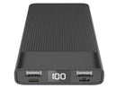 XiPin 10000mAh Dual USB Output Power Bank with LCD Display - Black