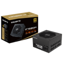 Gigabyte P750GM 750W ATX PSU Power Supply 80+ Gold >90% Modular 2x8 Pin120mm Fan Black Flat Cables Single +12V Rail
