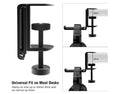 Headphone Hanger Holder Stand Aluminum Clamp Foldable Black/silver