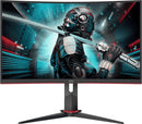 AOC 27" Curved VA QHD 1500R, Free-Sync Premium, 1ms, 144Hz, HDR Mode DP, HDMI, VGA, HAS, Flicker Free, Low Blue Mode, VESA 100x100 Gaming Monitor