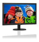 Philips 243V5QHABA 23.6 Widescreen MVA LED w/ Speakers Black 1920x1080 8ms GTG Response, 10,000,000:1 Contrast, VGA + HDMI + DVI - Support VESA MOunt