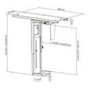 Brateck Adjustable Under-Desk ATX Case Mount with Sliding track, Up to 10kg,360° Swivel