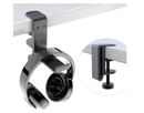 Headphone Hanger Holder Stand Aluminum Clamp Foldable Black/silver