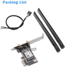 Intel Dual Band AX200NGW M.2 Card, 802.11ax Wi-Fi 6, 2.4Gbps/Bluetooth 5.1 (PCI-E Adapter Card & Antenna included)
