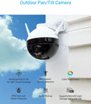 EZVIZ C8C, Outdoor Pan/Tilt Camera, AI-Powered Person Detection, Color Night Vision, Active Defense, IP65 Dust and Water Protection, Audio Pick-up