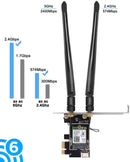 Intel Dual Band AX200NGW M.2 Card, 802.11ax Wi-Fi 6, 2.4Gbps/Bluetooth 5.1 (PCI-E Adapter Card & Antenna included)