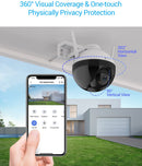 EZVIZ C8C, Outdoor Pan/Tilt Camera, AI-Powered Person Detection, Color Night Vision, Active Defense, IP65 Dust and Water Protection, Audio Pick-up