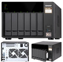 QNAP TS-673-4G 6-Bay NAS AMD RX-421ND Quad-Core ~3.4GHz 4GB DDR4 512MB DOM 2xM.2 2xPCIe 4xUSB3.0 4K 4xGigabit LAN Hot-swappable Tower