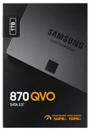 Samsung 870 QVO 1TB,V-NAND, 2.5". 7mm, SATA III 6GB/s, R/W(Max) 560MB/s/530MB/s 360TBW, 3 Years Warranty