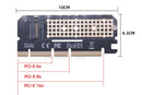 PCI-E x16, x8, x4 Nvme m.2 SSD Adapter Card