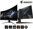 Gigabyte AORUS CV27Q-AP 27' Curve Tactical Gaming Monitor FHD 165Hz 1ms AMD FreeSync 1500R DCI-P3 HDR RGB 8bits Tilt Swivel Height Adjust HDMI DP USB