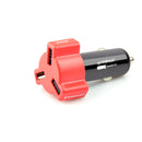 mbeat® 3-Port USB 4.8A 24W Triple-port Rapid Car Charger - Red / Fast Charger for Apple iPhone iPod iPad Samsung HTC Andriod Smartphone and Tablet