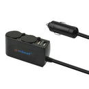 mbeat® 3A / 15W Dual Port USB and Dual Cigarette Lighter Car Charger - 2x USB/2x Cigarette Charger Expanders