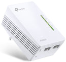TP-Link TL-WPA4220 AV600 600Mbps 2-Ports Powerline Wi-Fi Adapter Range Extender HomePlug AV 2x100Mbps LAN 2.4GHz 802.11b/g/n 300m Range