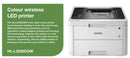 Brother HL-L3230CDW Colour LED Laser Printer with automatic 2-sided printing and wireless connectivity. 24ppm Mono and Colour, 250 sheets capacity
