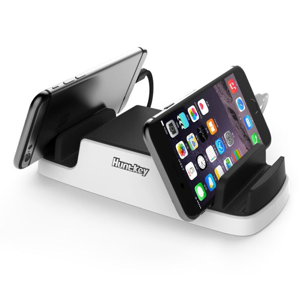 Huntkey SmartU USB Charging Dock with 4 USB 2.4A ports and 2 Micro USB Connectors - Perfect for mobile phone/tablet/IPAD charging