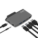 mbeat Edge Go Multifunction USB- C Hub for Microsoft Surface Go ï¼USB 3.0 Data x 2, USB-C Data x 1, HDMI, 3.5mm Audio, USB-C PD pass through charge)
