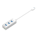mbeat HAYMANÂ 3-Port USB 3.0 Hub with Audio & Mic - 3.5mm Audio Port/Microphone/ Ideal for Desktop PC or Notebook/ Windows/Mac Compatible
