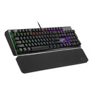 Cooler Master Masterkeys CK550 RGB Mechanical Keyboard with Wrist Rest, Brushed Aluminum Design, Minimalistic Design, Software&Hardware Programmable