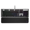 Cooler Master Masterkeys CK550 RGB Mechanical Keyboard with Wrist Rest, Brushed Aluminum Design, Minimalistic Design, Software&Hardware Programmable