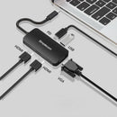 Simplecom DA450 5-in-1 USB-C Multiport Adapter MST Hub with VGA and Dual HDMI