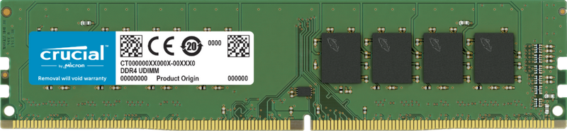 Crucial 16GB (1x16GB) DDR4 UDIMM 3200MHz CL22 1.2V Dual Ranked 2x8 Desktop PC Memory RAM
