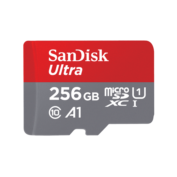 SanDisk 256GB Ultra microSDXC A1 UHS-I/U1 Class 10 Memory Card with Adapter