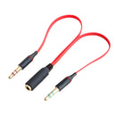 3.5mm Audio Splitter - 1 x 4 Pole Female to 2 x 3 Pole Male