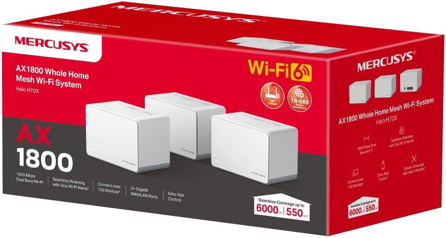 Mercusys AX1800 Whole Home Mesh Wi-Fi 6 System- 3 Pack – Netplus Computers