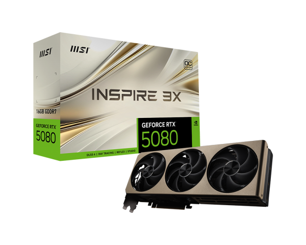 MSI GeForce RTX 5080 16G Inspire 3X OC Graphics Card