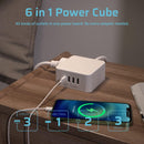 Power Board Surge Protection SAA Certified,2 AC Outlets,4 USB Ports (3 USB-A, 1 USB-C)3 Meter Extension Cord Power Strip