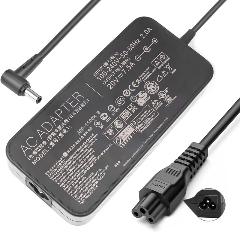 Asus ADP-150CH B 20V 7.5A 150W AC Power Adapter With Power Cord 6.0mm x 3.7mm