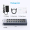 ORICO USB Hub 3.0 Powered 10 Ports USB Data Hub with 12V4A Power Adapter, Individual Power Switches