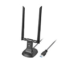 Simplecom AX1800 Dual Band WiFi 6 USB Adapter with 2x 5dBi High Gain Antennas
