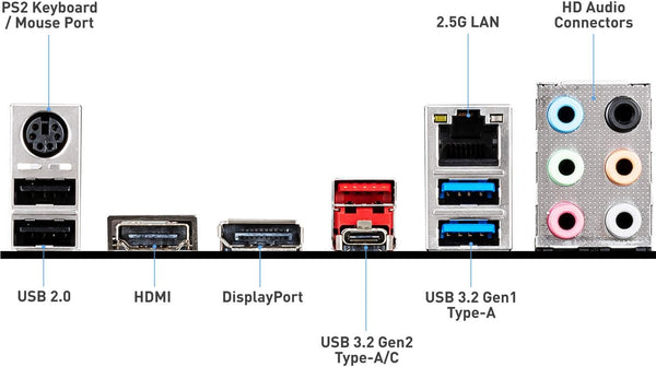 MSI Z490-A PRO ProSeries ATX Motherboard (10th Gen Intel Core, LGA 1200 Socket, DDR4, Dual M.2 Slots, USB 3.2 Gen 2, 2.5G LAN, DP/HDMI)