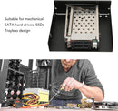 2x2.5in SATA Tray-less Hot Swap Internal SSD HDD Mobile Rack for 5.25in Optcal Drive Bay with lock