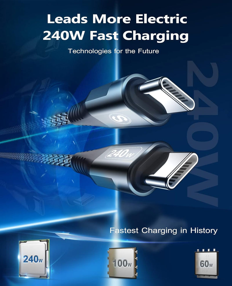 PD240W USB C To USB Type C Cable Ultra Fast Charging Cable