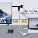 4AC outlets with 5-USB A, 1-USB C fast charging ports2400w-10A Surge Protector Power board