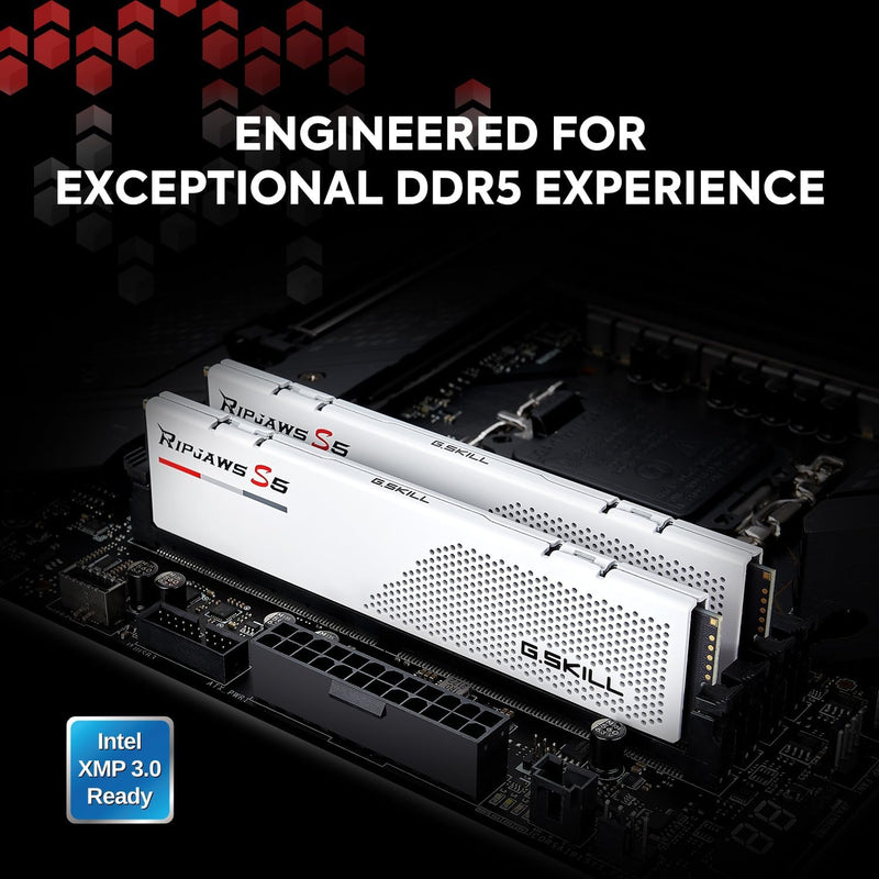 G. Skill 32GB (2x16GB) F5-6400J3648F16GX2-RS5K Ripjaws S5 CL36 6400MT/s DDR5 RAM -W