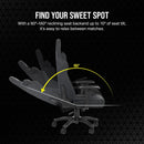 CORSAIR TC100 RELAXED Gaming Chair - Fabric - Racing-Inspired Design (Grey & Black)
