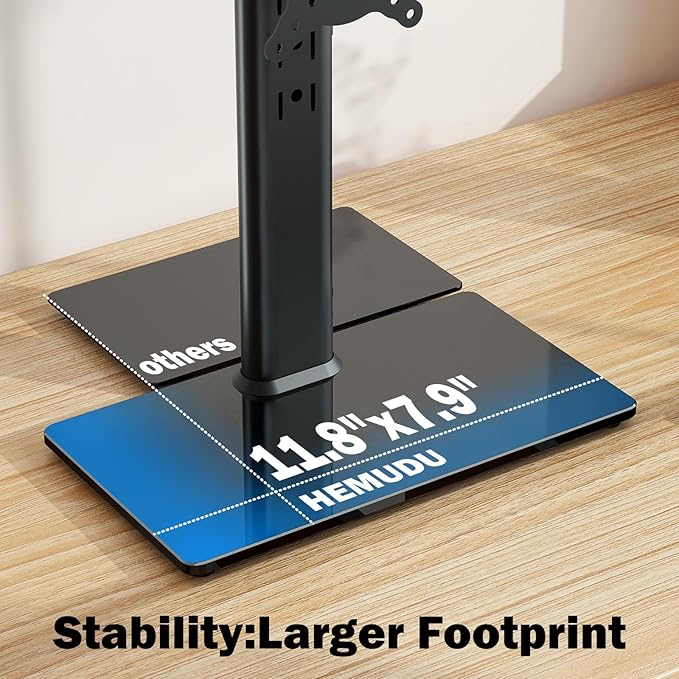 Single Monitor Height Adjustable Stand(13-32")