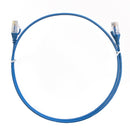 8ware CAT6 Ultra-Thin Slim Cable 15m - Blue Colour Premium RJ45 Ethernet Network LAN UTP Patch Cord 26AWG for Data