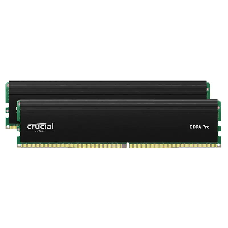 Crucial Pro 64GB (2x32GB) DDR4 UDIMM 3200MHz CL22 Black Heat Spreader Support Intel XMP AMD Ryzen for Desktop PC Gaming Memory